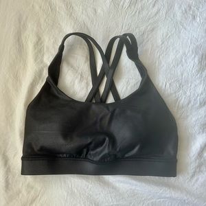 Lululemon Black sparkly/metallic Limited Edition Energy Bra size 4 EUC